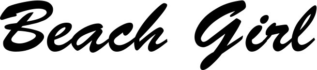 Vorschau des Bootsnamens "Beach Girl" als Schriftzug für "Bootsbeschriftung Klassisch 03"