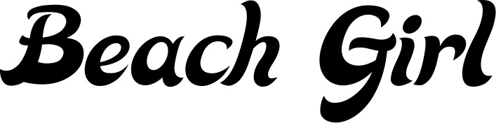 Vorschau des Bootsnamens "Beach Girl" als Schriftzug für "Bootsbeschriftung Klassisch 33"