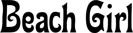 Vorschau des Bootsnamens "Beach Girl" als Schriftzug für "Bootsbeschriftung Neu 44"