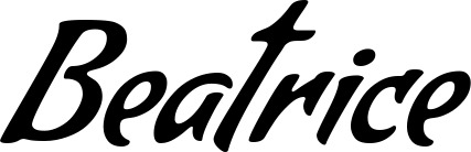 Vorschau des Bootsnamens "Beatrice" als Schriftzug für "Bootsbeschriftung Klassisch 57"