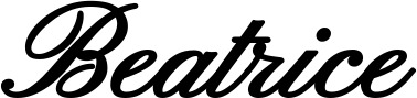 Vorschau des Bootsnamens "Beatrice" als Schriftzug für "Bootsbeschriftung Klassisch 107"
