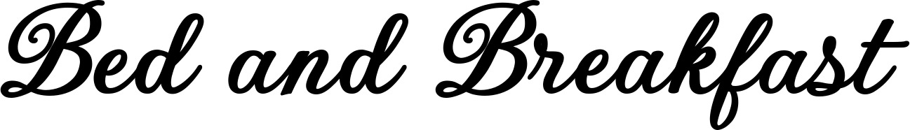 Vorschau des Bootsnamens "Bed and Breakfast" als Schriftzug für "Bootsbeschriftung Klassisch 69"