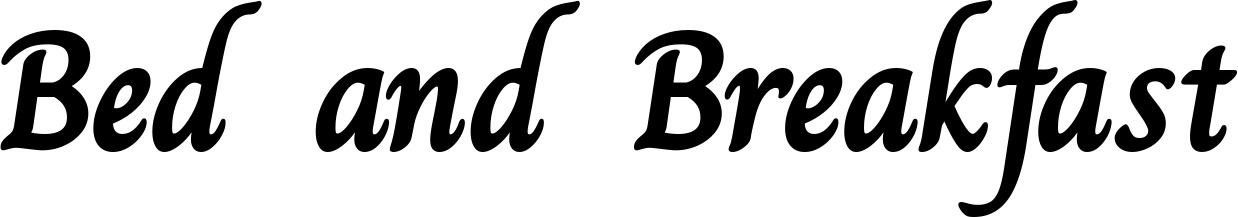 Vorschau des Bootsnamens "Bed and Breakfast" als Schriftzug für "Bootsbeschriftung Klassisch 51"