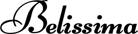 Vorschau des Bootsnamens "Belissima" als Schriftzug für "Bootsbeschriftung Klassisch 76-A"