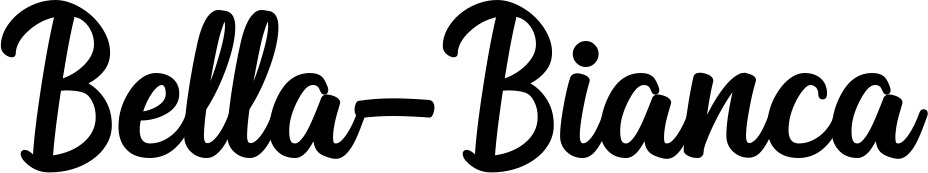 Vorschau des Bootsnamens "Bella-Bianca" als Schriftzug für "Style Klassisch 43"