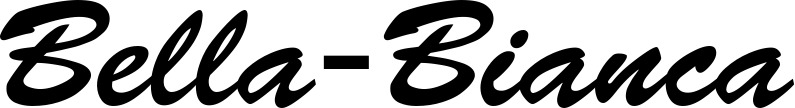 Vorschau des Bootsnamens "Bella-Bianca" als Schriftzug für "Bootsbeschriftung Klassisch 03"