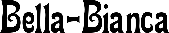 Vorschau des Bootsnamens "Bella-Bianca" als Schriftzug für "Bootsbeschriftung Neu 44"