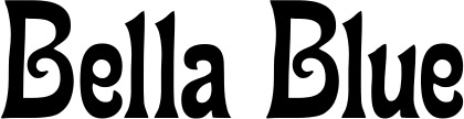 Vorschau des Bootsnamens "Bella Blue" als Schriftzug für "Bootsbeschriftung Neu 44"