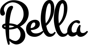 Vorschau des Bootsnamens "Bella" als Schriftzug für "Bootsbeschriftung Klassisch 81"