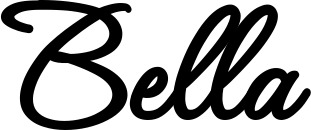 Vorschau des Bootsnamens "Bella" als Schriftzug für "Bootsbeschriftung Klassisch 111"