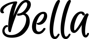 Vorschau des Bootsnamens "Bella" als Schriftzug für "Bootsbeschriftung Klassisch 105"