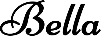 Vorschau des Bootsnamens "Bella" als Schriftzug für "Style Klassisch 84"