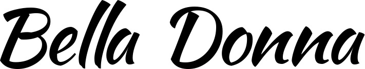 Vorschau des Bootsnamens "Bella Donna" als Schriftzug für "Bootsbeschriftung Klassisch 73"
