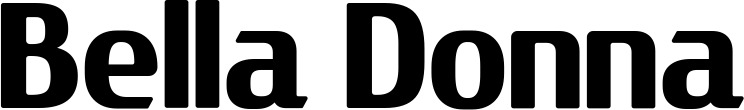 Vorschau des Bootsnamens "Bella Donna" als Schriftzug für "Bootsbeschriftung Fett 22"