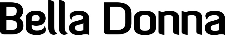 Vorschau des Bootsnamens "Bella Donna" als Schriftzug für "Bootsbeschriftung Normal 06"