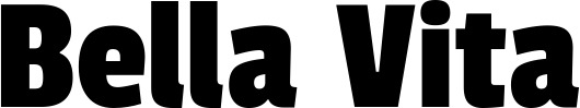 Vorschau des Bootsnamens "Bella Vita" als Schriftzug für "Bootsbeschriftung Fett 30"