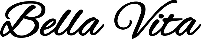 Vorschau des Bootsnamens "Bella Vita" als Schriftzug für "Bootsbeschriftung Klassisch 35"