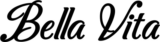 Vorschau des Bootsnamens "Bella Vita" als Schriftzug für "Bootsbeschriftung Klassisch 50"