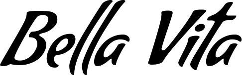 Vorschau des Bootsnamens "Bella Vita" als Schriftzug für "Bootsbeschriftung Klassisch 57"