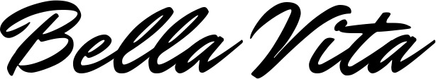 Vorschau des Bootsnamens "Bella Vita" als Schriftzug für "Bootsbeschriftung Klassisch 82"