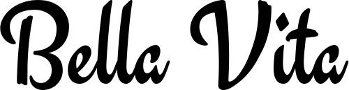 Vorschau des Bootsnamens "Bella Vita" als Schriftzug für "Bootsbeschriftung Klassisch 63"