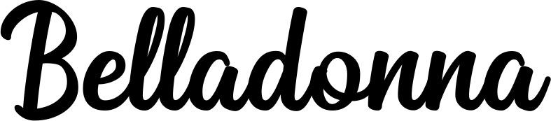 Vorschau des Bootsnamens "Belladonna" als Schriftzug für "Bootsbeschriftung Klassisch 43"