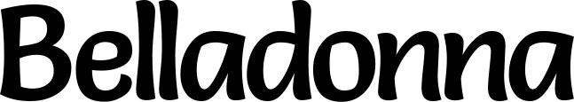Vorschau des Bootsnamens "Belladonna" als Schriftzug für "Bootsbeschriftung Klassisch 94"