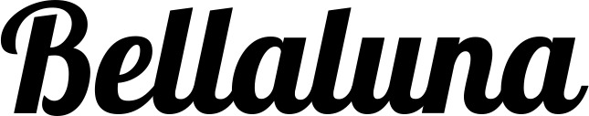 Vorschau des Bootsnamens "Bellaluna" als Schriftzug für "Bootsbeschriftung Neu 60"