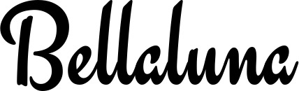 Vorschau des Bootsnamens "Bellaluna" als Schriftzug für "Style Klassisch 63"