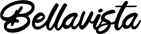 Vorschau des Bootsnamens "Bellavista" als Schriftzug für "Bootsbeschriftung Klassisch 102"