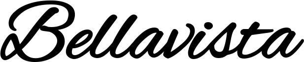 Vorschau des Bootsnamens "Bellavista" als Schriftzug für "Bootsbeschriftung Klassisch 35"