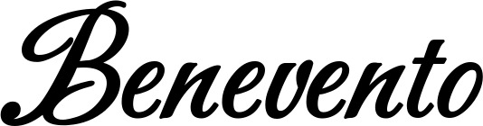 Vorschau des Bootsnamens "Benevento" als Schriftzug für "Bootsbeschriftung Klassisch 50"