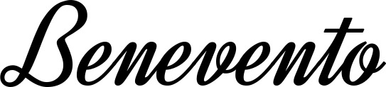 Vorschau des Bootsnamens "Benevento" als Schriftzug für "Bootsbeschriftung Klassisch 44"