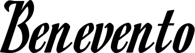 Vorschau des Bootsnamens "Benevento" als Schriftzug für "Bootsbeschriftung Klassisch 93"