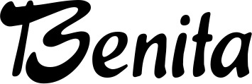 Vorschau des Bootsnamens "Benita" als Schriftzug für "Bootsbeschriftung Klassisch 15"