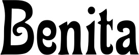 Vorschau des Bootsnamens "Benita" als Schriftzug für "Bootsbeschriftung Neu 44"