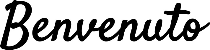 Vorschau des Bootsnamens "Benvenuto" als Schriftzug für "Bootsbeschriftung Klassisch 96"