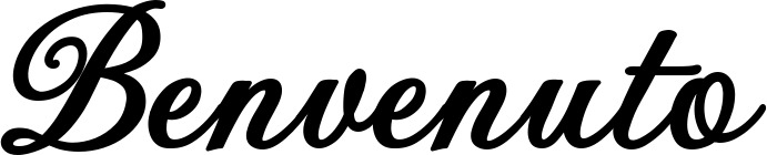 Vorschau des Bootsnamens "Benvenuto" als Schriftzug für "Bootsbeschriftung Klassisch 69"