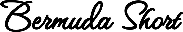 Vorschau des Bootsnamens "Bermuda Short" als Schriftzug für "Bootsbeschriftung Klassisch 111"