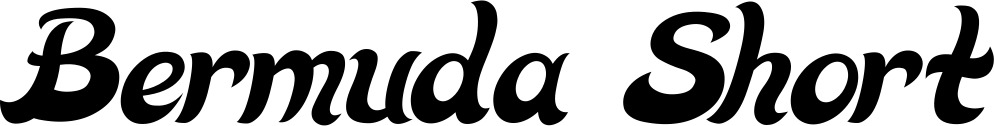 Vorschau des Bootsnamens "Bermuda Short" als Schriftzug für "Bootsbeschriftung Klassisch 33"