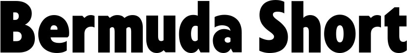 Vorschau des Bootsnamens "Bermuda Short" als Schriftzug für "Bootsbeschriftung Fett 24"
