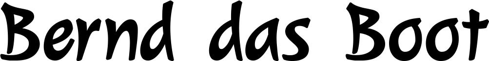 Vorschau des Bootsnamens "Bernd das Boot" als Schriftzug für "Bootsbeschriftung Klassisch 72"