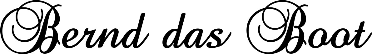 Vorschau des Bootsnamens "Bernd das Boot" als Schriftzug für "Bootsbeschriftung Klassisch 02-A"