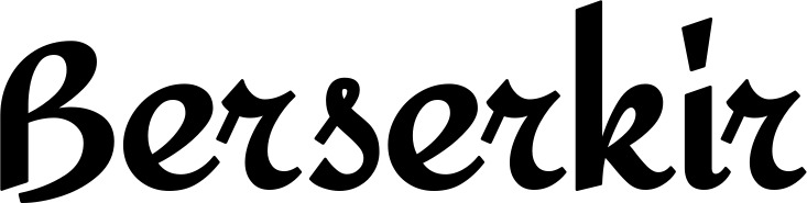 Vorschau des Bootsnamens "Berserkir" als Schriftzug für "Bootsbeschriftung Klassisch 37"