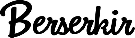 Vorschau des Bootsnamens "Berserkir" als Schriftzug für "Bootsbeschriftung Klassisch 75"