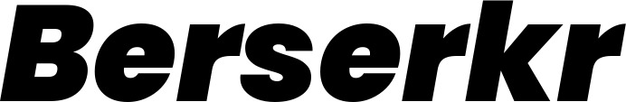 Vorschau des Bootsnamens "Berserkr" als Schriftzug für "Bootsbeschriftung Kursiv 08"