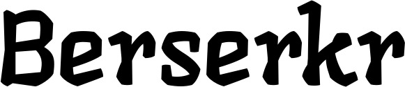 Vorschau des Bootsnamens "Berserkr" als Schriftzug für "Bootsbeschriftung Neu 47"