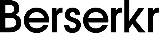 Vorschau des Bootsnamens "Berserkr" als Schriftzug für "Bootsbeschriftung Fett 19"
