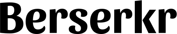 Vorschau des Bootsnamens "Berserkr" als Schriftzug für "Bootsbeschriftung Fett 36"