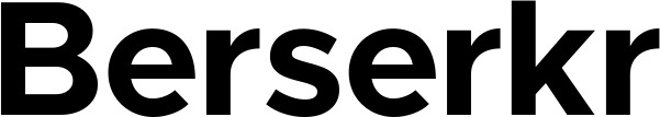 Vorschau des Bootsnamens "Berserkr" als Schriftzug für "Bootsbeschriftung Fett 15"